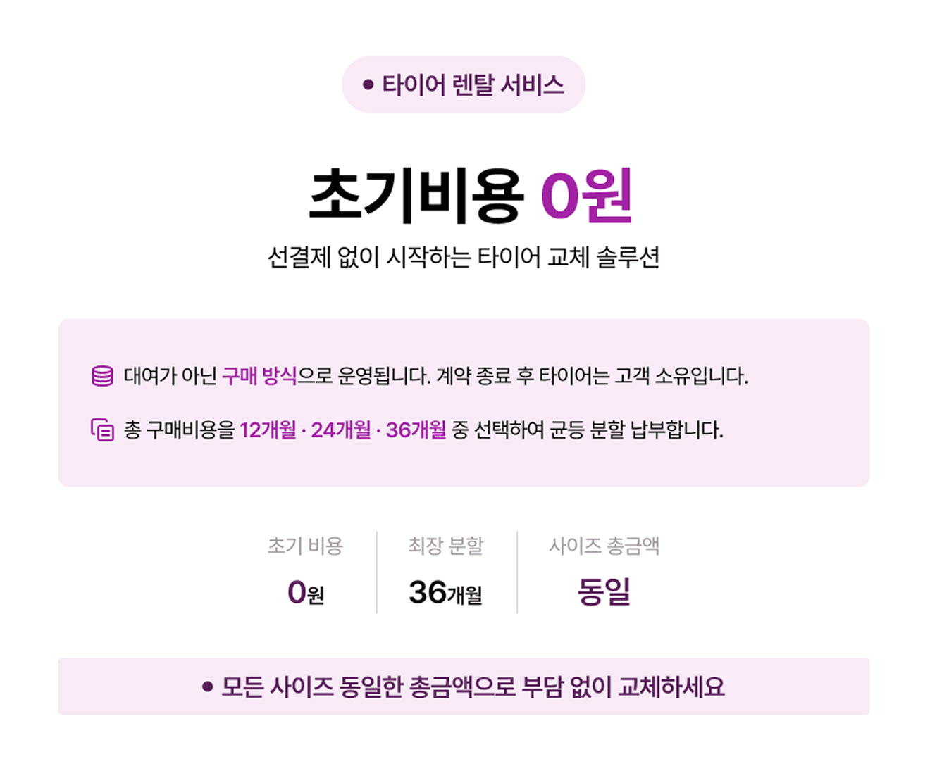 타이어 렌탈 서비스